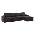 Gray Fabric 4-Seater Sectional Sofa with Reversible Chaise M7574