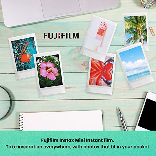 Instant Film Camera Pastel Blue with Twin Pack Instant Film 20 Prints and Case T63213