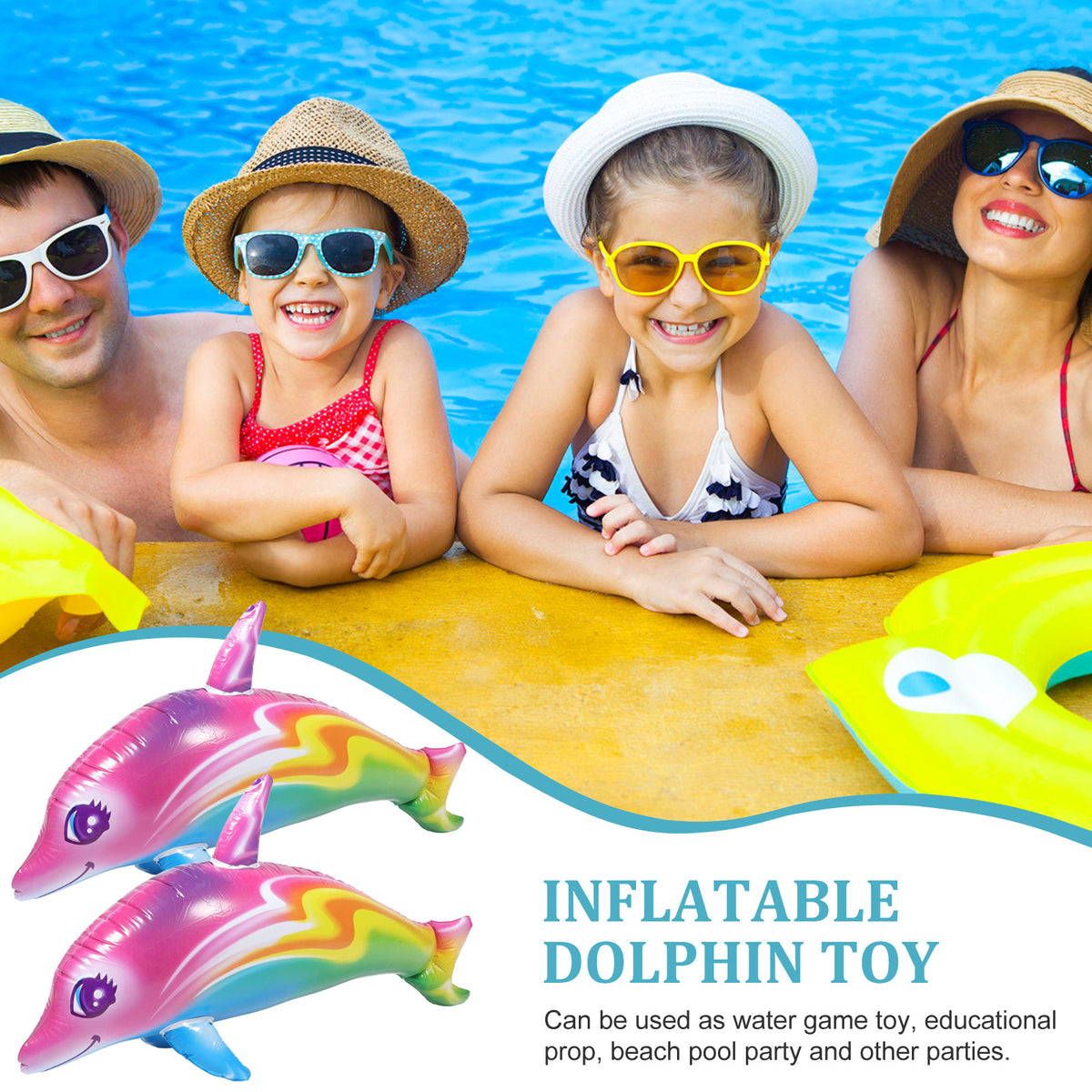 Inflatable Dolphin Toy Beach Pool Toy S736