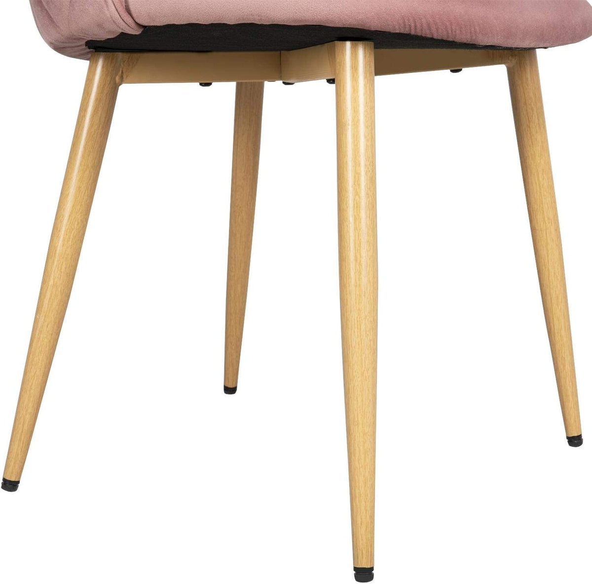 Pink Velvet Accent Chairs with Metal Legs, Set of 2 J313514