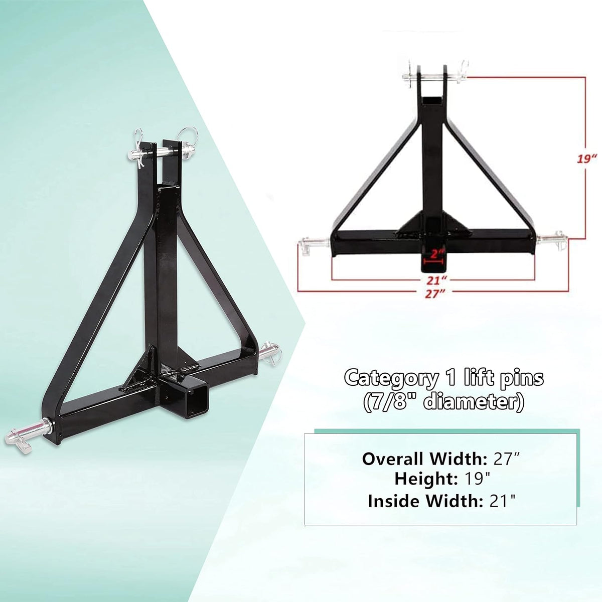3 Point 2 Receiver Trailer Hitch Drawbar Adapter Pack of 2 Q52153