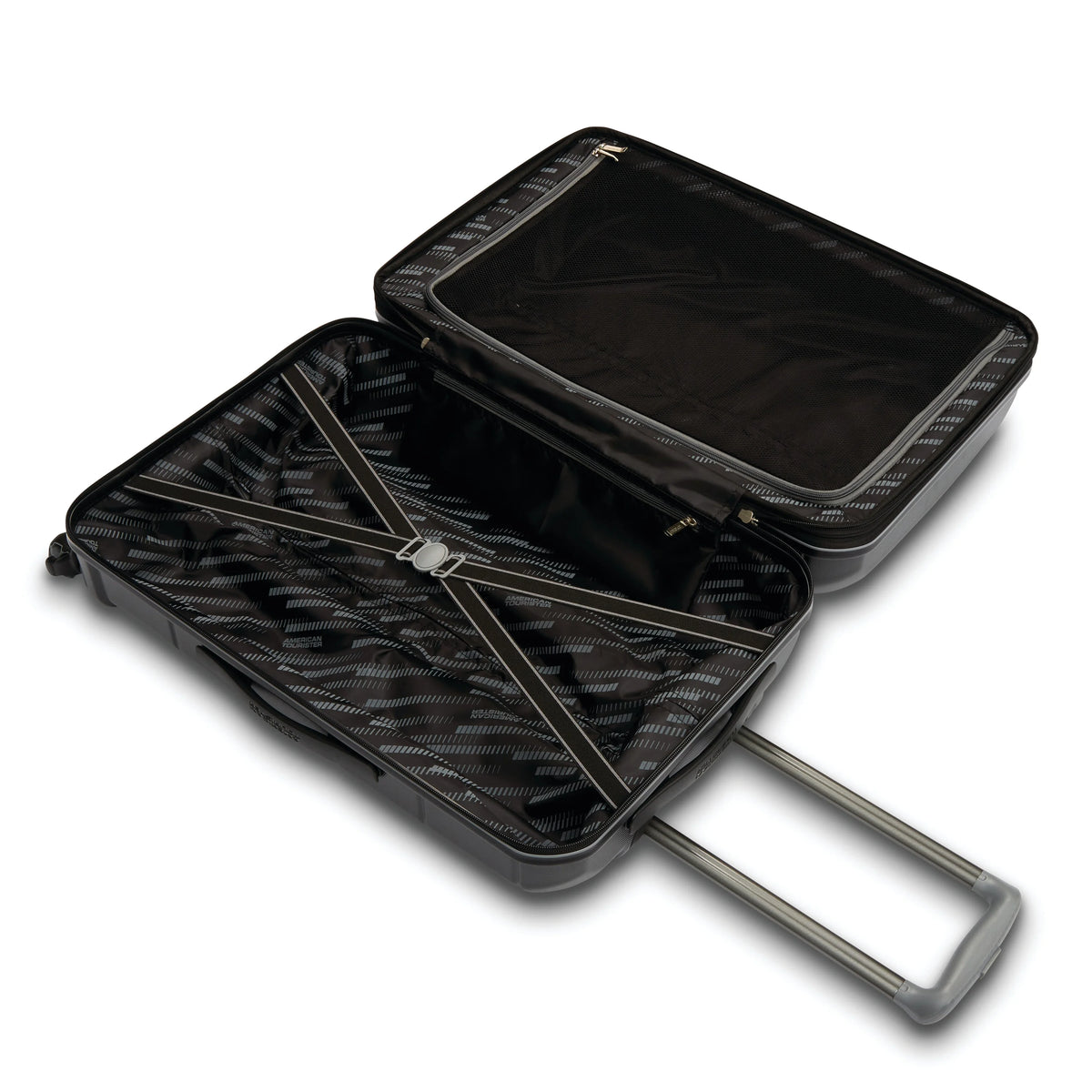 Hardside Medium Checked Spinner Luggage Jet Black Y293