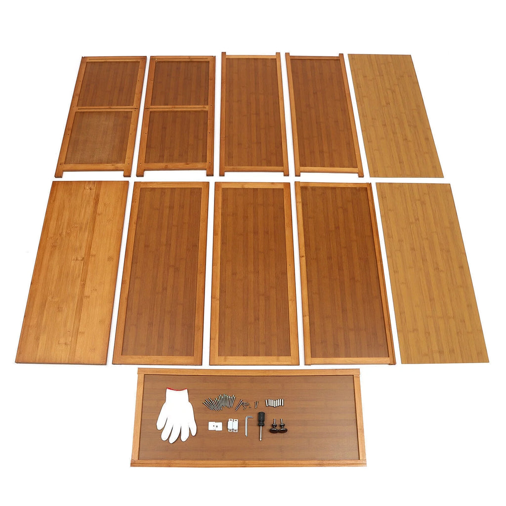 5 Tier Bamboo Shoe Rack Storage Bench C56641