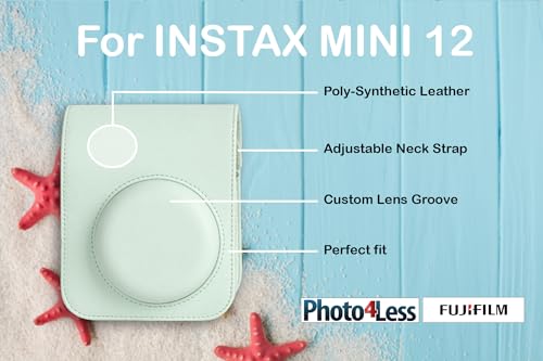 Instant Film Camera Pastel Blue with Twin Pack Instant Film 20 Prints and Case T63213
