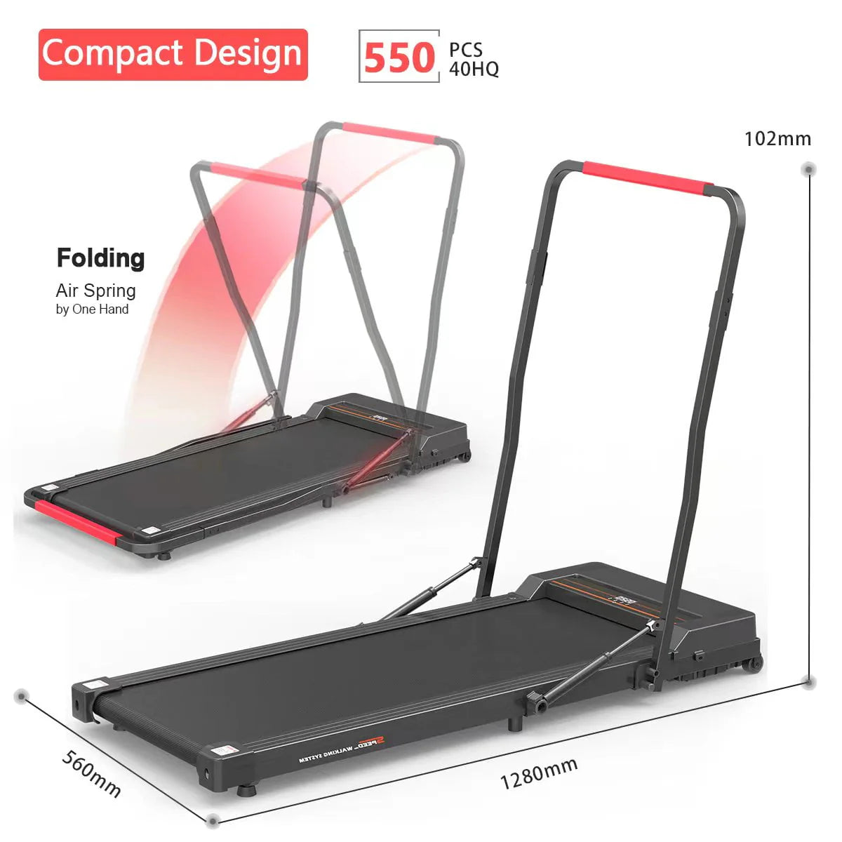 2.5HP Folding Treadmill with LED Display Z315
