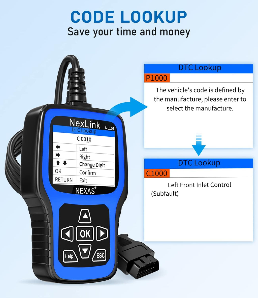 OBD2 Scanner Code Reader with Protective Case, Pack of 2 F6601