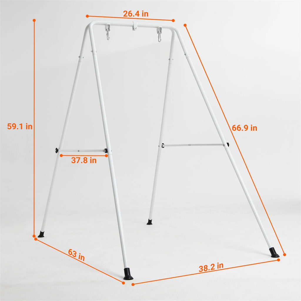 2 in 1 Toddler Metal Swing Set and Baby Jumper with Stand A69685