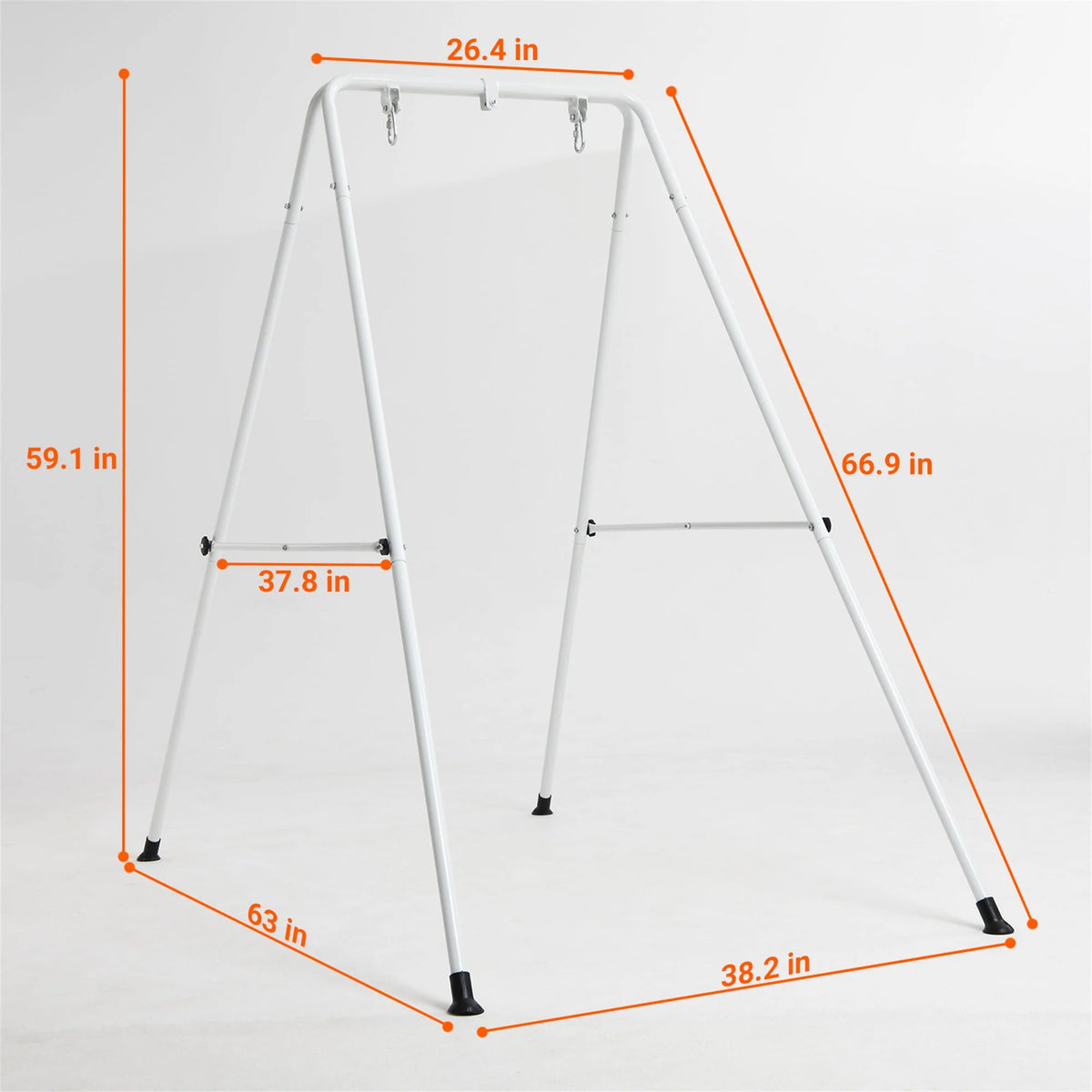 2 in 1 Toddler Metal Swing Set and Baby Jumper with Stand A69685