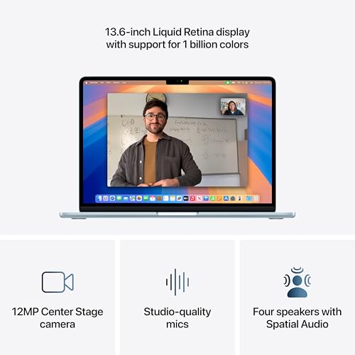 13-inch Laptop with M4 chip, 16GB Memory, 256GB SSD, Sky Blue U78503