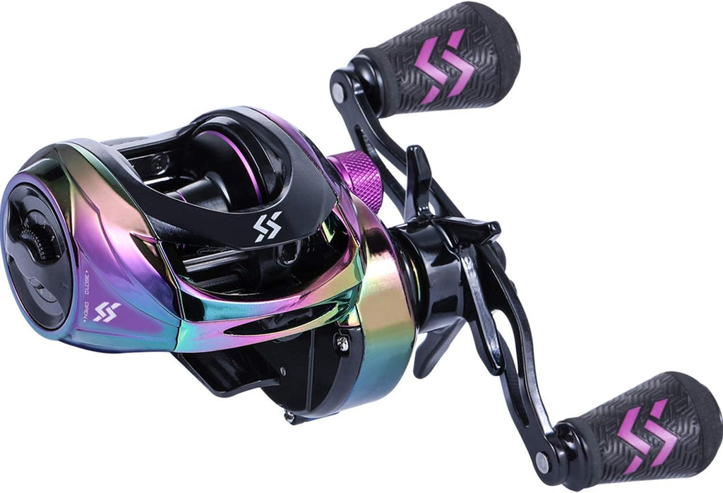 Pack of 2 Baitcasting Reels, 8.0:1 Gear Ratios, 9+1 BB J826396