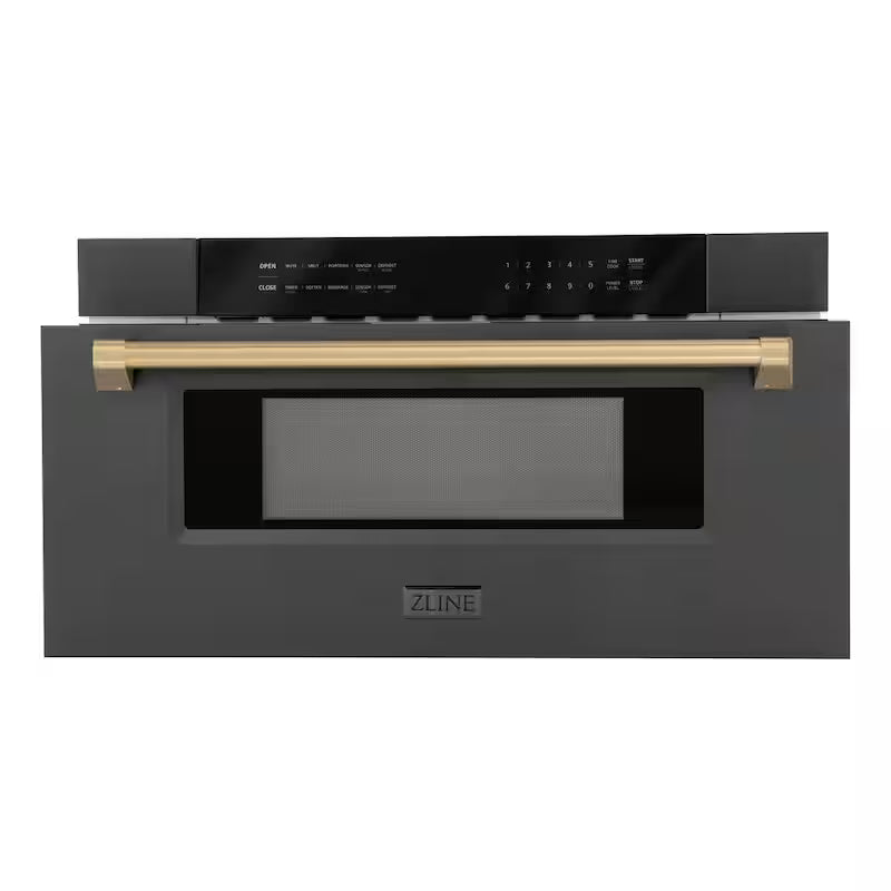 Built-In Microwave Drawer in Black Stainless Steel L897310