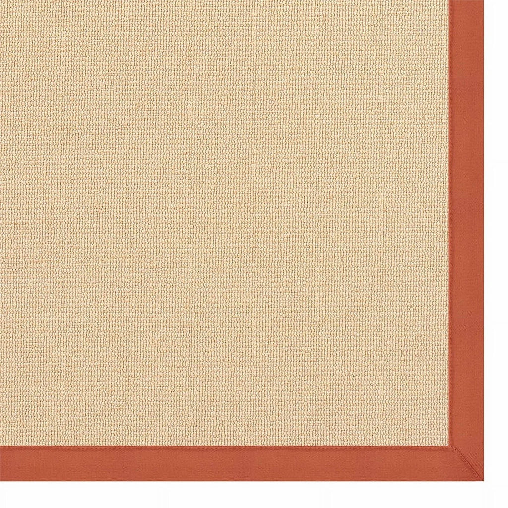 Machine Tufted Wool 4'x6' Rug in Natural and Burnt Orange K4216