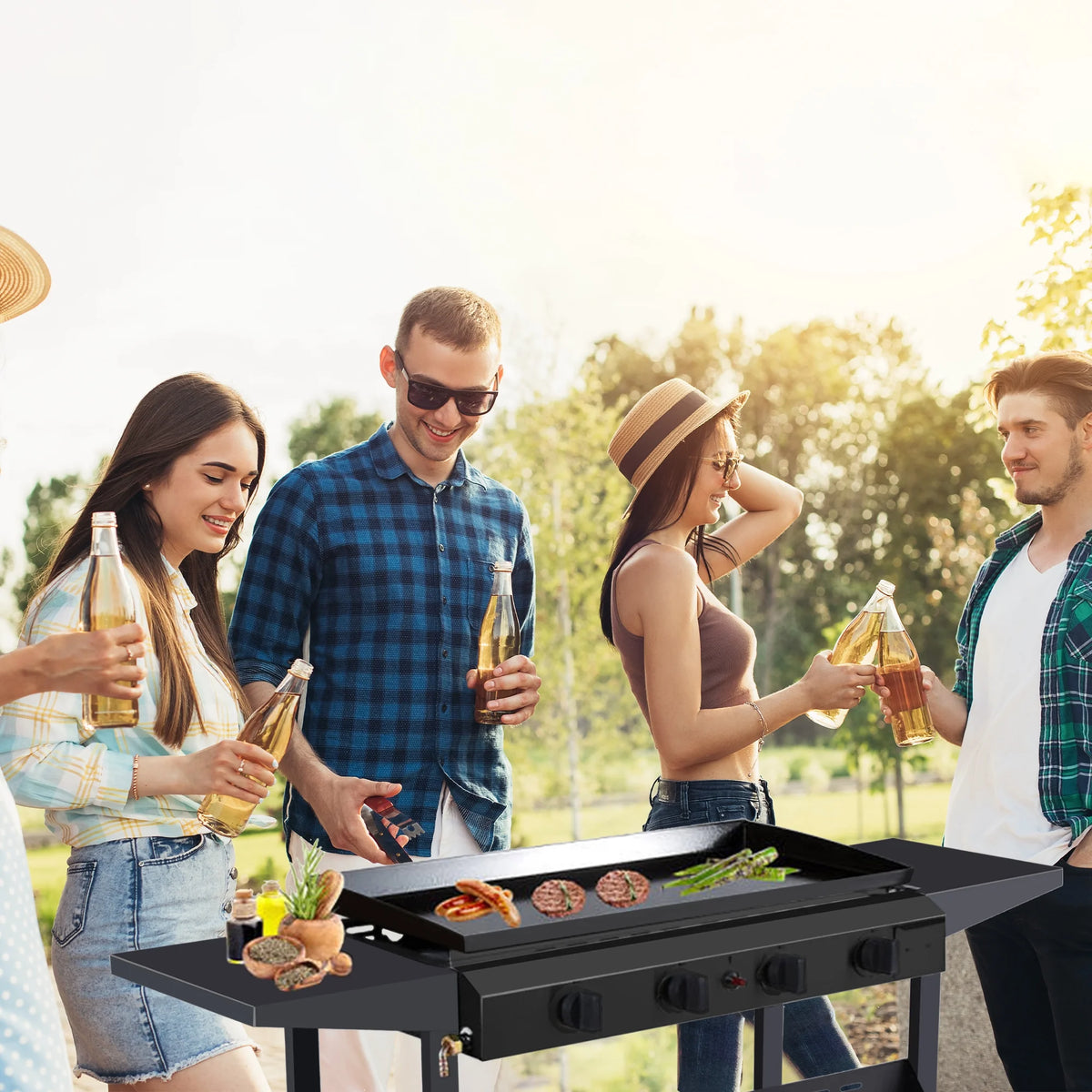 Black 4-Burner Propane Gas Grill M3810