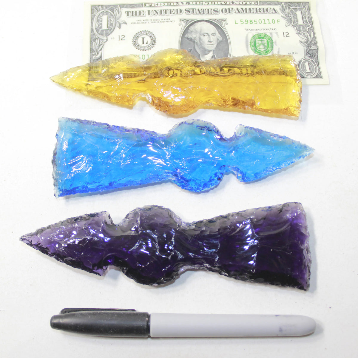 Glass Ornamental Tomahawk Heads W12957
