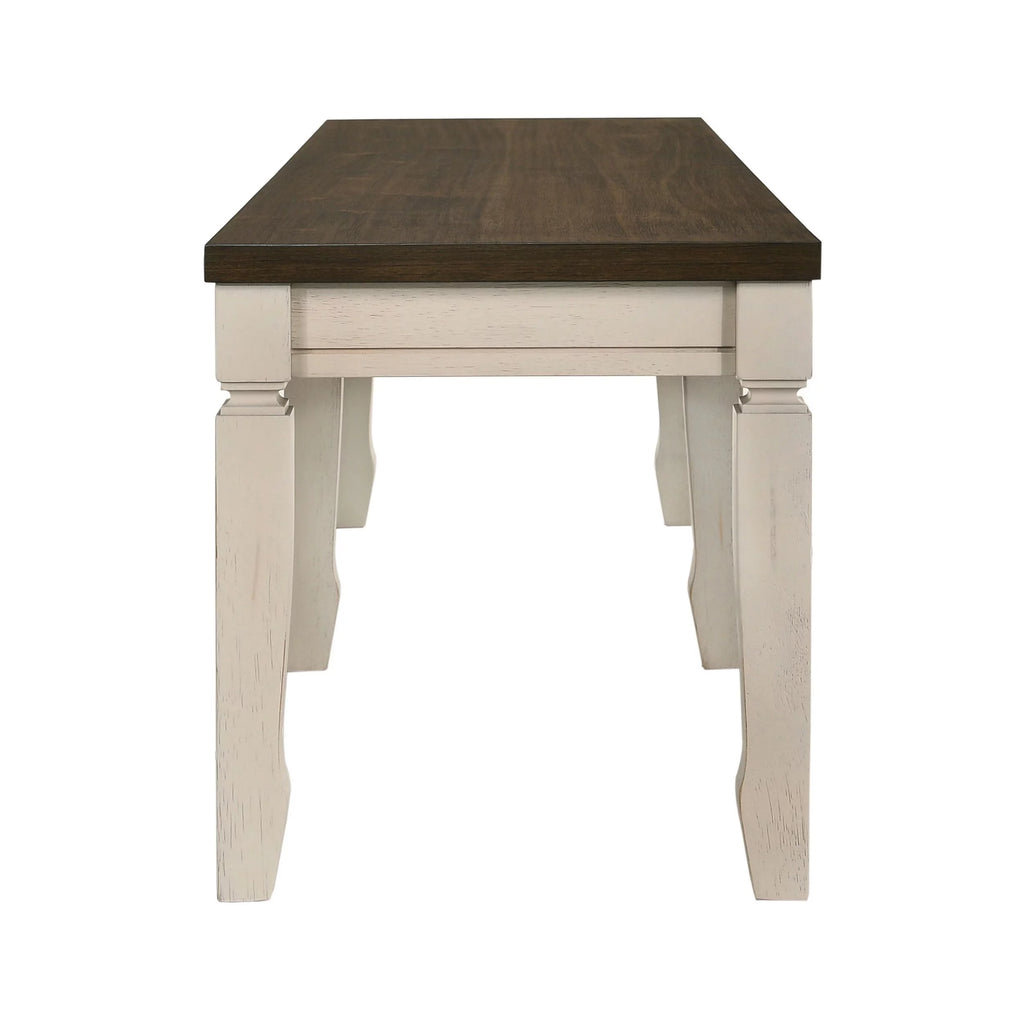 Weathered Oak and Cream Bench M767844