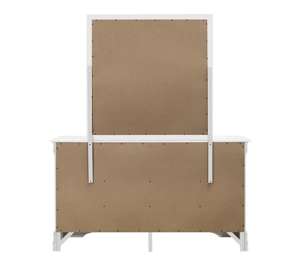 White 6-Drawer Wood Dresser S53476