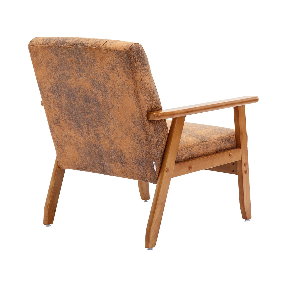 Accent Chairs Set of 2 with Side Table, Wood and Fabric Armchairs D63268