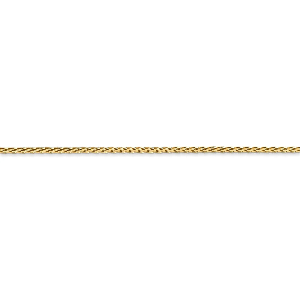 14kt Yellow Gold Diamond Cut Wheat Chain 24 inch Lobster Clasp G8600
