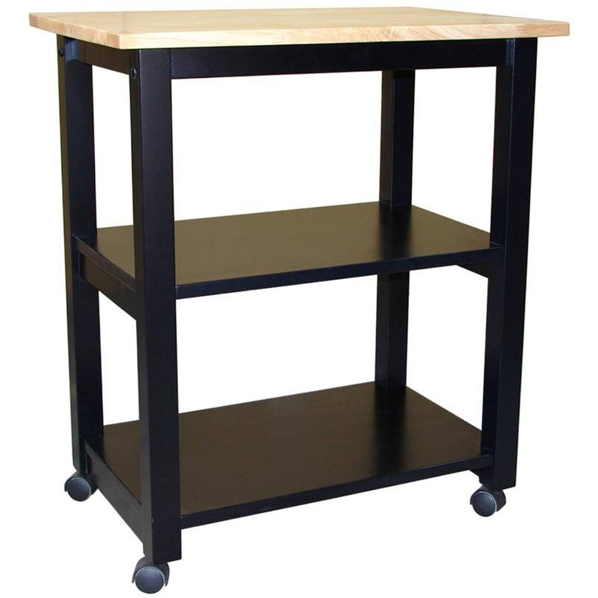 Black & Natural Microwave Cart W65014