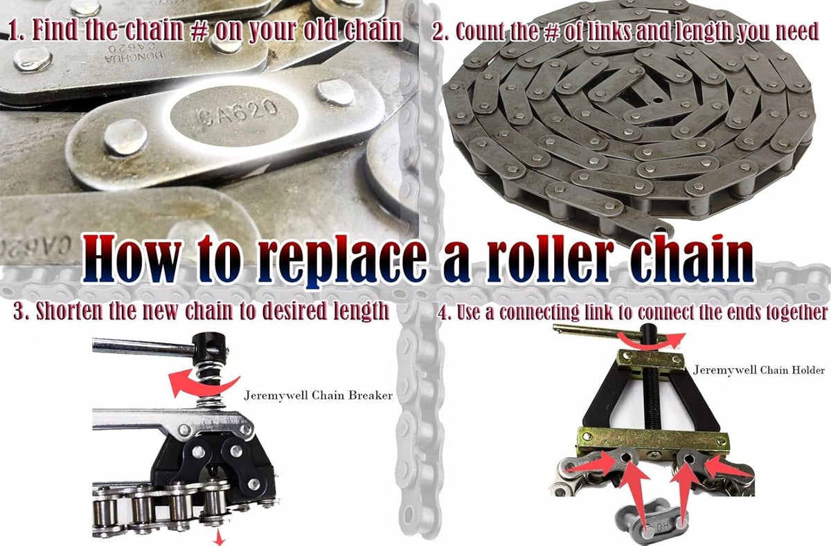 80 Roller Chain 50 Feet with 5 Connecting Links N305372