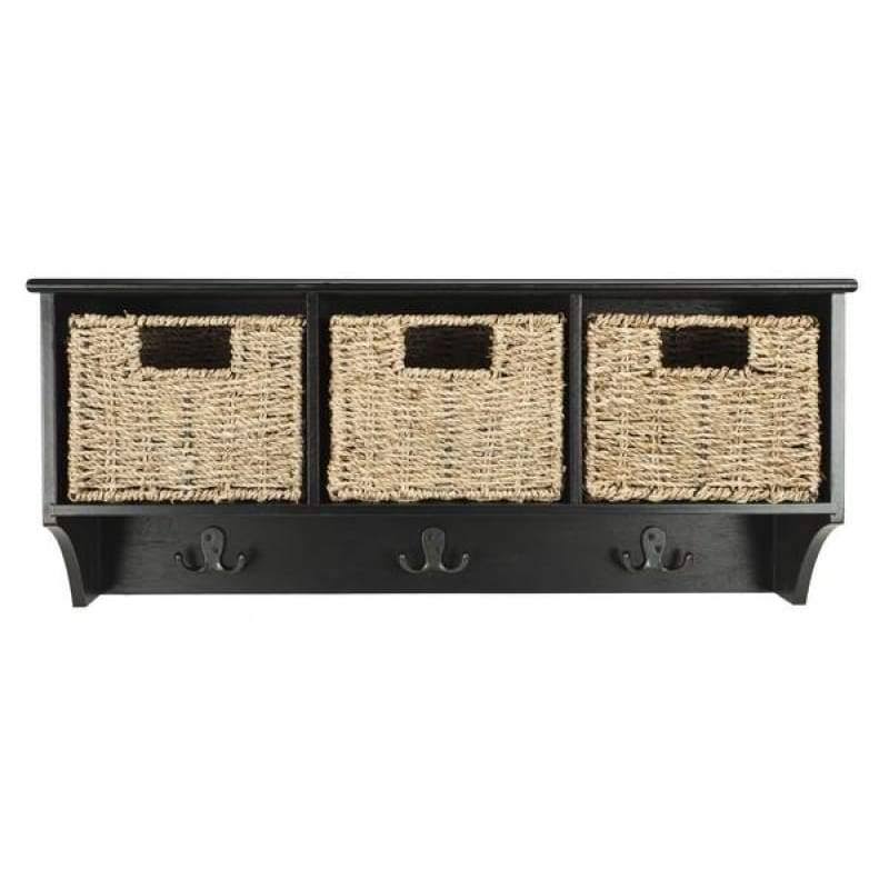 White Hanging 3 Basket Wall Rack G494