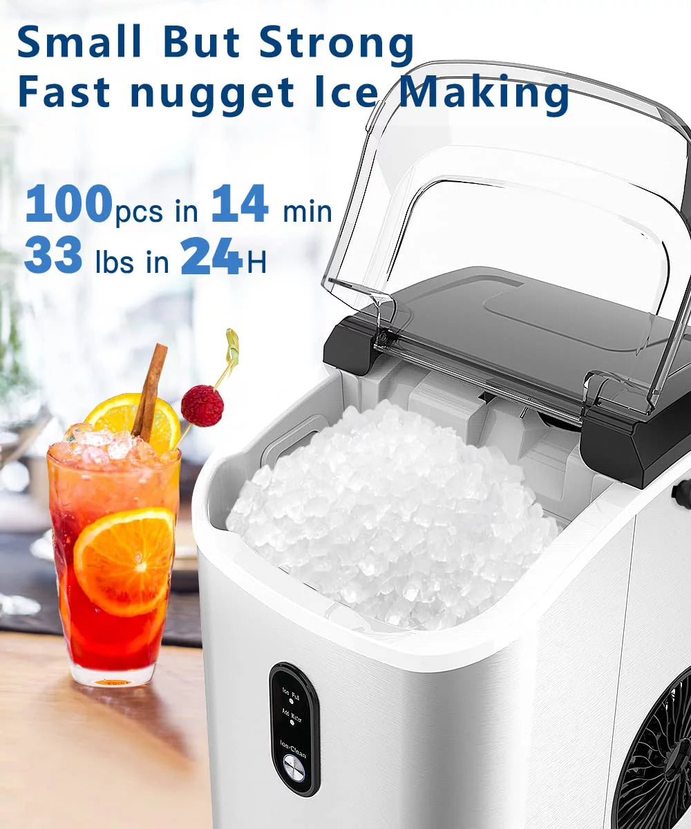 Countertop Nugget Ice Maker 33lbs/Day Self-Cleaning X5483
