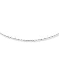 14K White Gold Adjustable Criss Cross Chain F4879