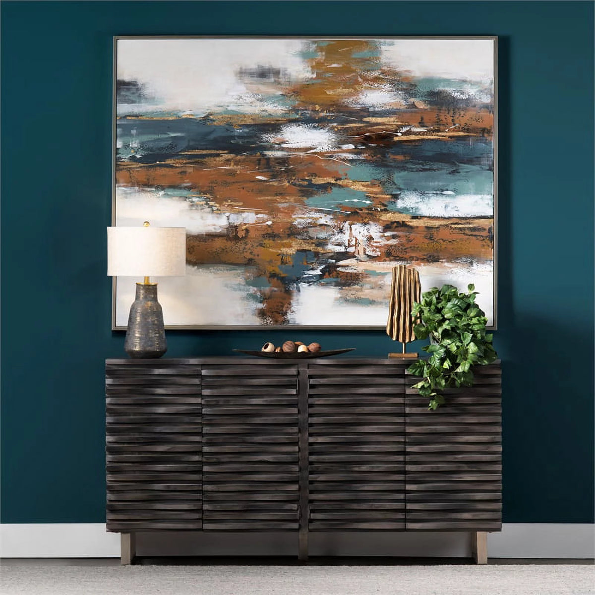 Mango Wood 4 Door Grey Sideboard W51623
