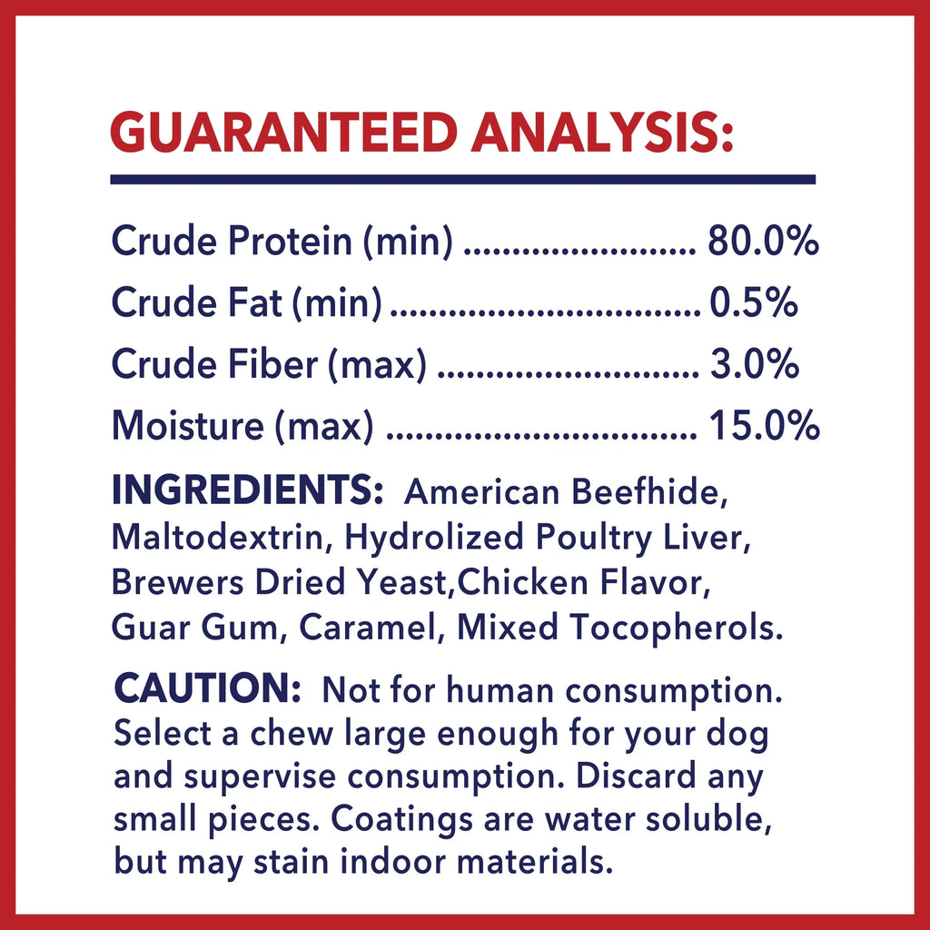 Beefhide Bones Chicken Flavored 6", 12 Count W57701