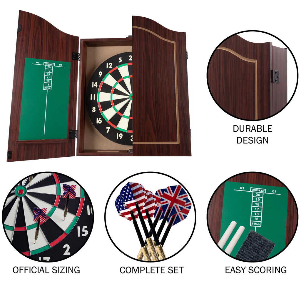 Steel-Tip Dart Board Cabinet Set T9743