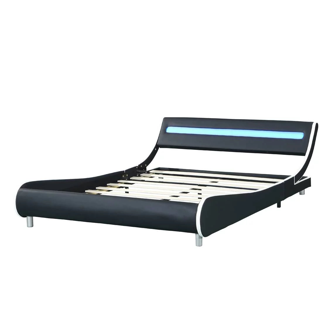 Faux Leather Upholstered Platform Bed Frame Queen Size G272834