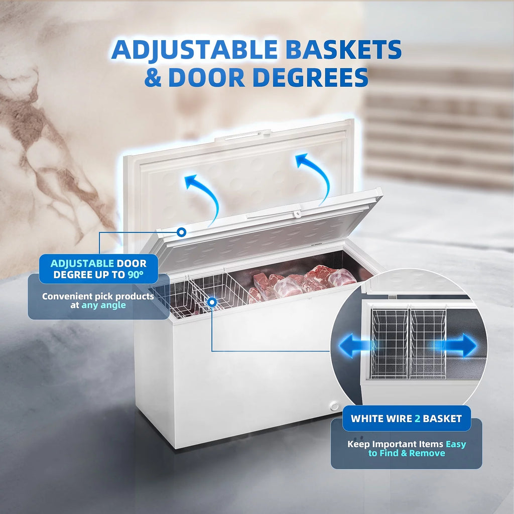 20 Cu.Ft. Chest Freezer with 2 Removable Baskets White W61386