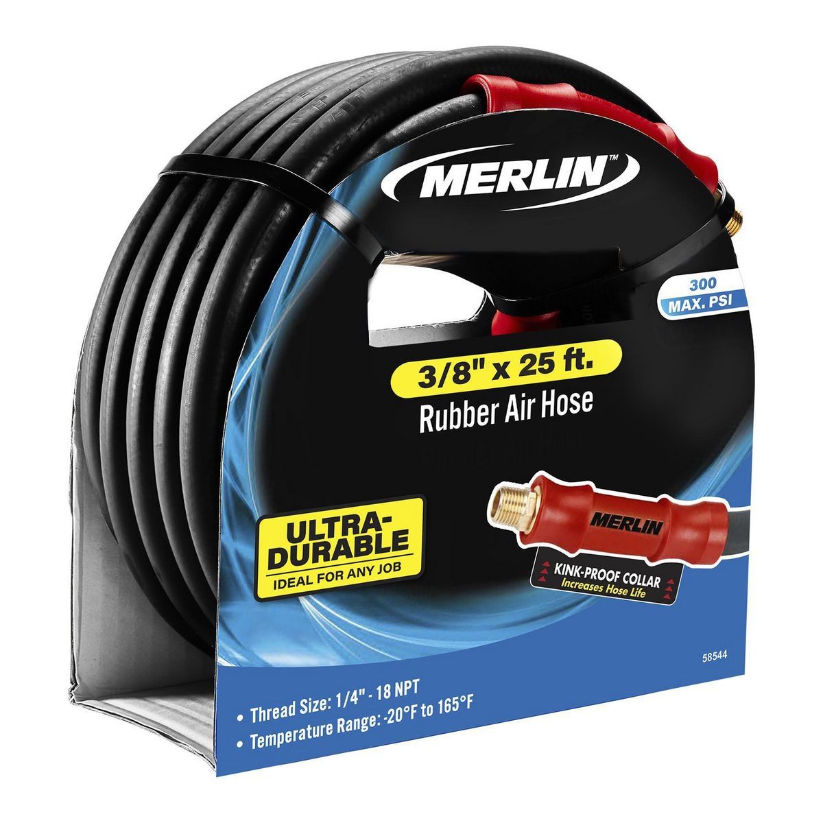 3/8 in. x 25 ft. Rubber Air Hose S804