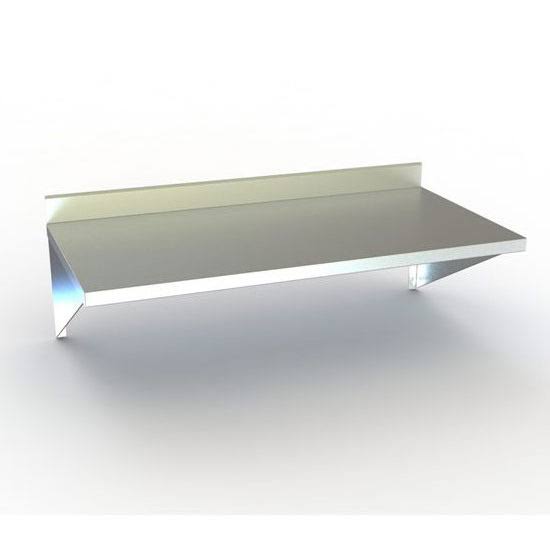 Stainless Steel Wall-Mounted Table with 4 inch Backsplash N346