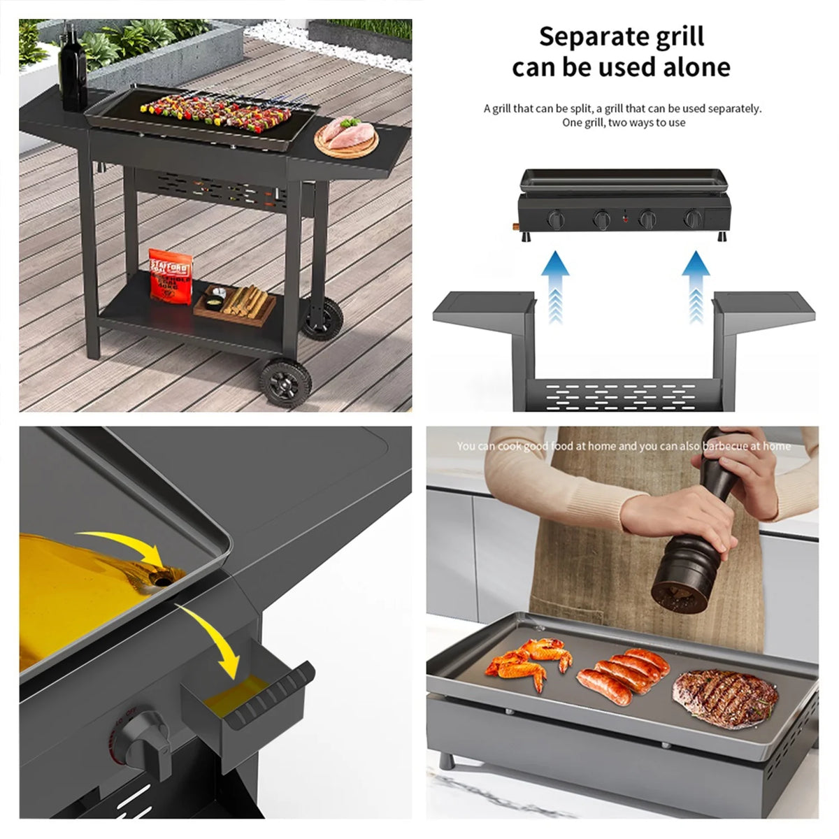 Black 4-Burner Propane Gas Grill M3810