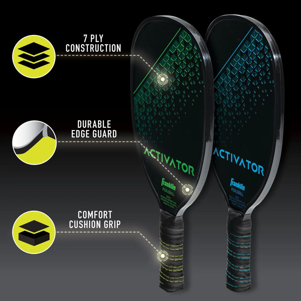 Wooden Pickleball Paddle 4 Player Paddle and Ball Set F798056