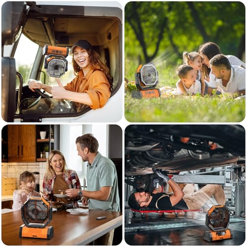 20000mAh Rechargeable Camping Fan with LED Lantern I171